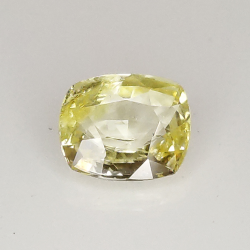 0.77ct Zafiro amarillo talla cojín 5,75 x 4,92mm