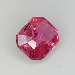 0,84 ct Padparascha-Saphir im Schubladenschliff, 6,08 x 4,95 mm