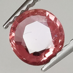 0.60ct Padparascha Sapphire Round Cut 5.47 x 2.28MM