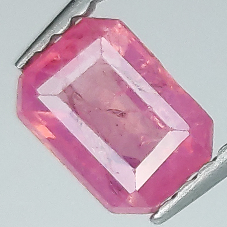 0.71ct Padparascha Sapphire Emerald Cut 6.02x4.40MM