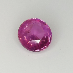 0,58 ct rosa Saphir im Rundschliff 4,98 x 2,60 mm