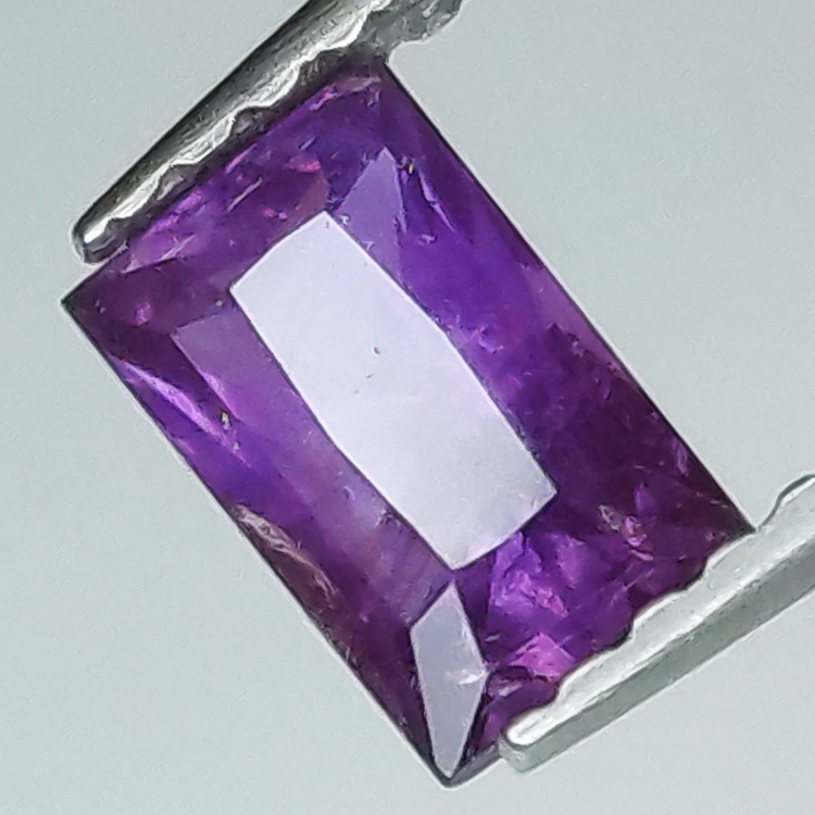 0.82ct Baguette cut violet sapphire 6.24x3.87mm