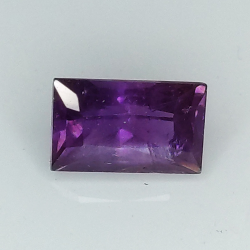 0.82ct Baguette cut violet sapphire 6.24x3.87mm