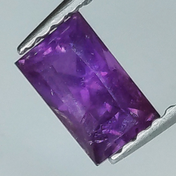 0.82ct Baguette cut violet sapphire 6.24x3.87mm