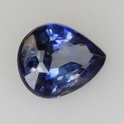 Saphir bleu taille poire 0,44 ct 4x3,24 mm