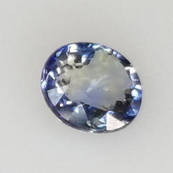 0,56 ct Saphir bleu taille ovale 5,06x4,43 mm