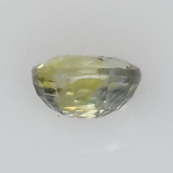 0,84 ct Saphir bleu et jaune taille ovale 5,82x4,28 mm