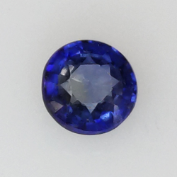 0,36 ct Saphir bleu taille ronde 3,88x2,38 mm