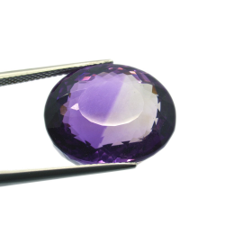 Améthyste 24,35 ct taille ovale 19,52 x 16,52 mm