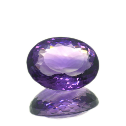 33.96ct Amethyst Oval Cut 20.59x18.30mm