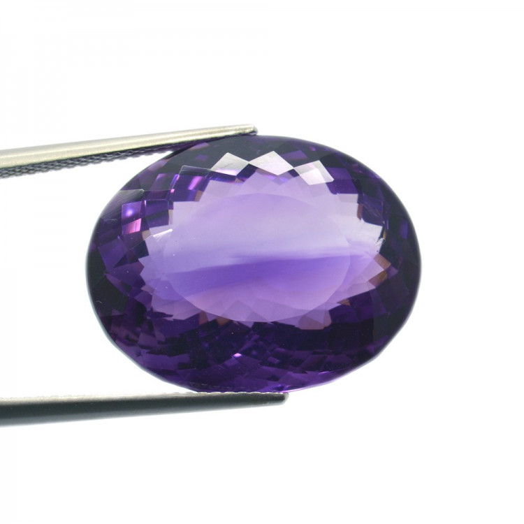 26.01ct Amethyst Oval Cut 19.36x15.58mm