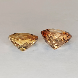 Topazio marrone da 9,67 ct taglio rotondo 10,54 x 6,58 mm