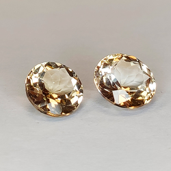 9.67ct Brown Topaz Round Cut 10.54 x 6.58mm