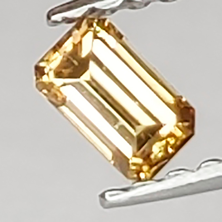 0.16ct Brown Diamond Emerald Cut 3.96 x 2.42mm