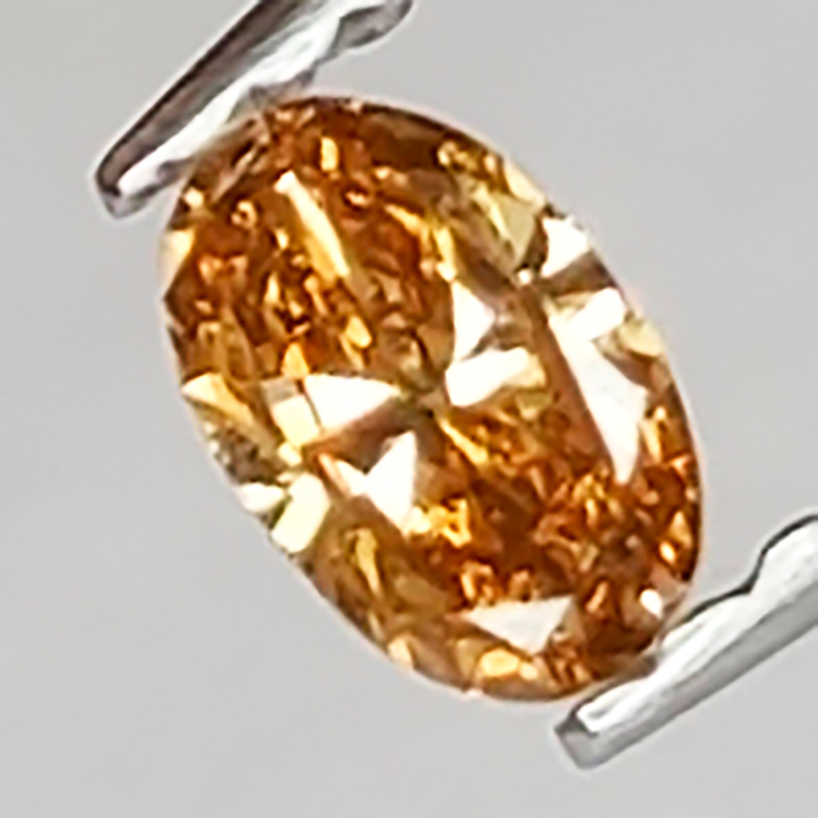 0.14ct Brown Diamond Oval Cut 4.33 x 2.79mm