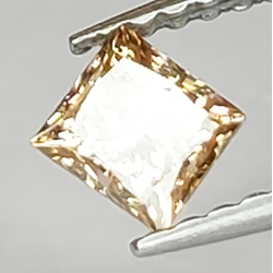 0,40 ct brauner Diamant im Princess-Schliff, 3,43 x 2,96 mm