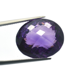 24.12ct Amethyst Oval Cut 19.68x16.36mm