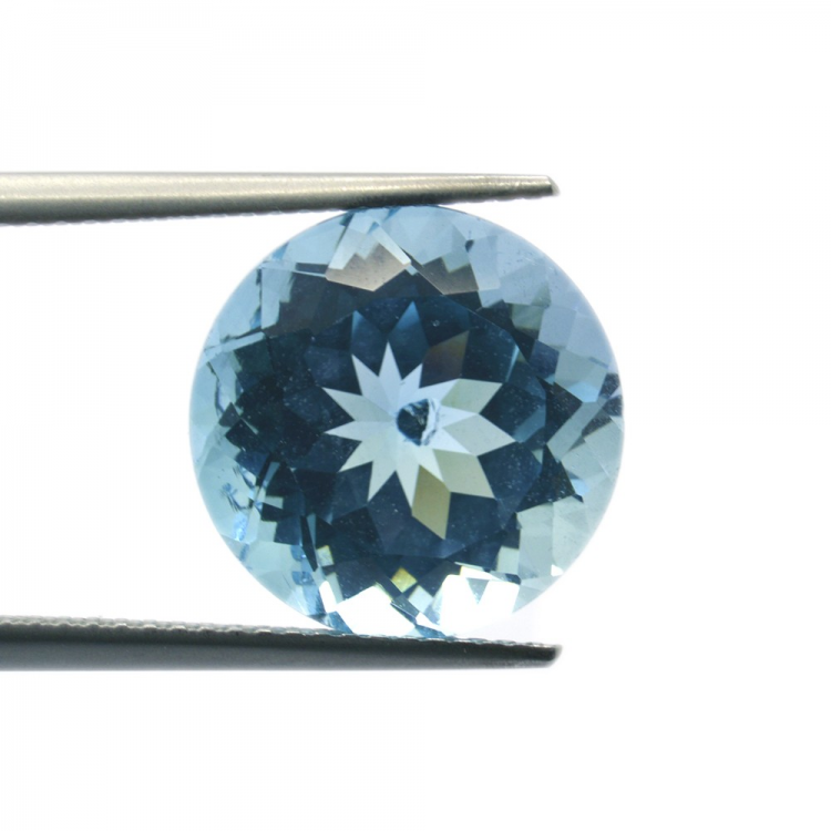 10,00 ct. Blue Topaz Round Cut