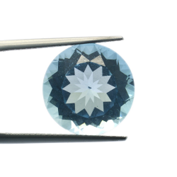 13,01 ct. Blue Topaz Round Cut