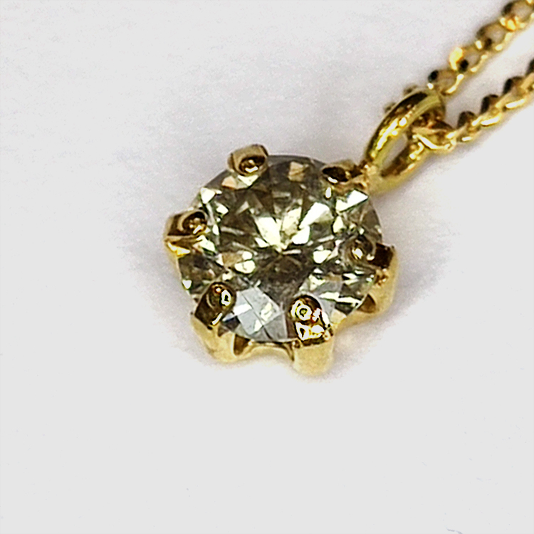 Diamond pendant with gold chain 0.20 ct