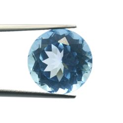 12,92 ct. Blue Topaz Round Cut