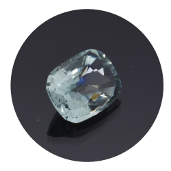 1,62 ct. Acquamarina in Faccettato Cuscino