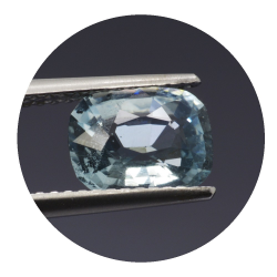 1,62 ct. Aquamarin Kissen Schnitt