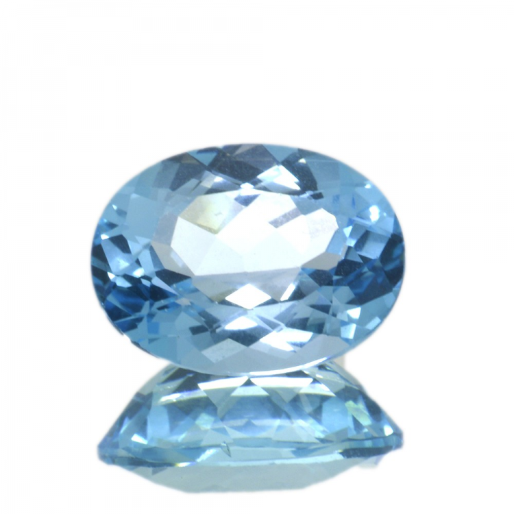 12,14 ct Blue Topaz Ovale Cut