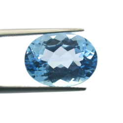 12,14 ct. Blue Topaz Oval Cut