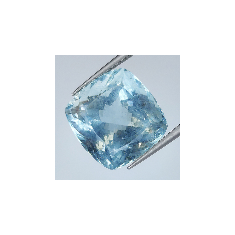 8,85ct Aguamarina Talla Cojín 12,15x11,85mm