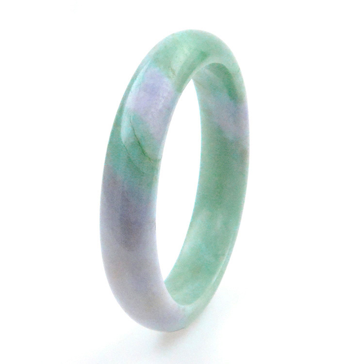 Jade Jadeite Bracelet bicolore vert et violet