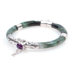 Pulsera de Jade Jadeita y Plata 925 verde