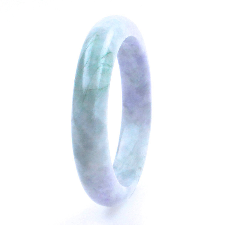 Jade Jadeite bracelet bicolour green and purple