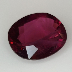 5.87ct Tourmaline Rubellite Oval Cut 13.09x10.41mm