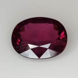 5.87ct Tourmaline Rubellite Oval Cut 13.09x10.41mm