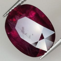 5.87ct Tourmaline Rubellite Oval Cut 13.09x10.41mm