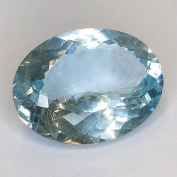 21,54 ct blauer Topas, ovaler Schliff, 20,54 x 15,8 mm