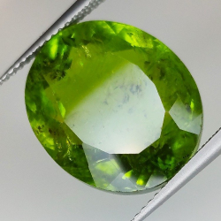 17,80 ct Peridot im Ovalschliff 16,99 x 14,40 mm