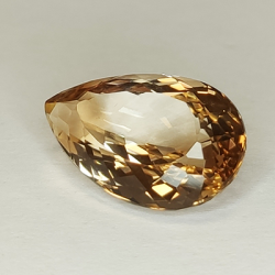 12.73ct Pear Cut Champagne Topaz 19.25x11.56mm