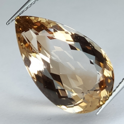 12.73ct Pear Cut Champagne Topaz 19.25x11.56mm