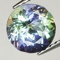 Taglio rotondo di tanzanite da 1,18 ct, 6,4 x 4,13 mm