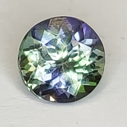 Taglio rotondo di tanzanite da 1,18 ct, 6,4 x 4,13 mm