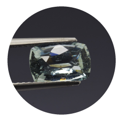 1,92 ct.  Aquamarin Kissen Schnitt