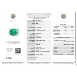 1.86ct Esmeralda talla oval 9.22x6.90