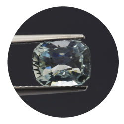 2,03 ct. Aquamarin Kissen Schnitt