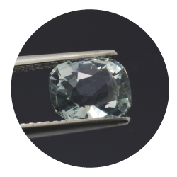 2,14 ct. aquamarin kissen Smaragd