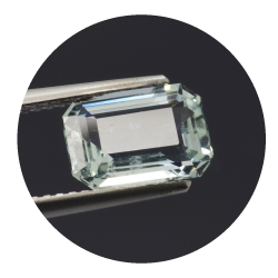 2,26 ct.  Acquamarina in Faccettato Cuscino