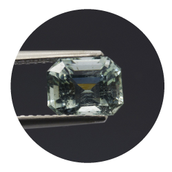 1,81 ct.  Acquamarina in Faccettato Cuscino