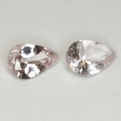 1pz pear cut Morganite 5-7mm