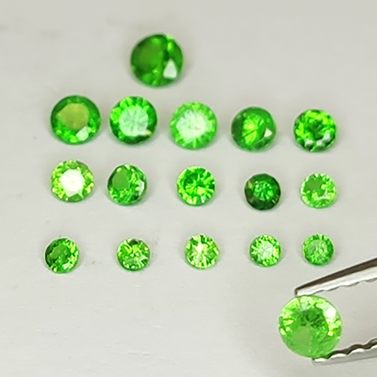 Tsavorite Round Cut 1.35-2.70mm 1ct